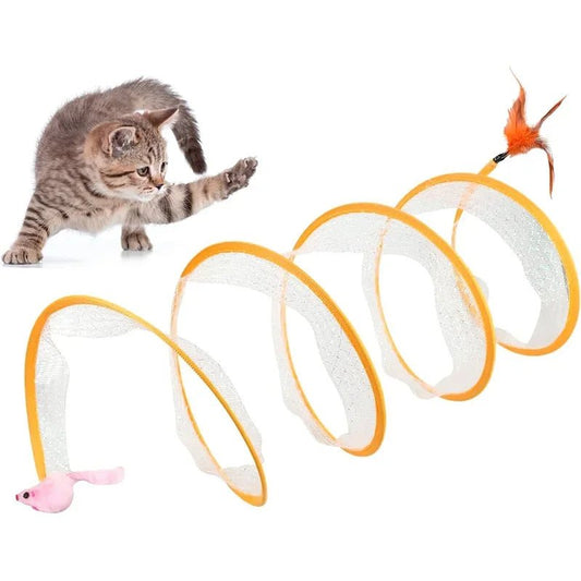 Self - play Cat Hunting Spiral Tunnel Toy - Zavonix