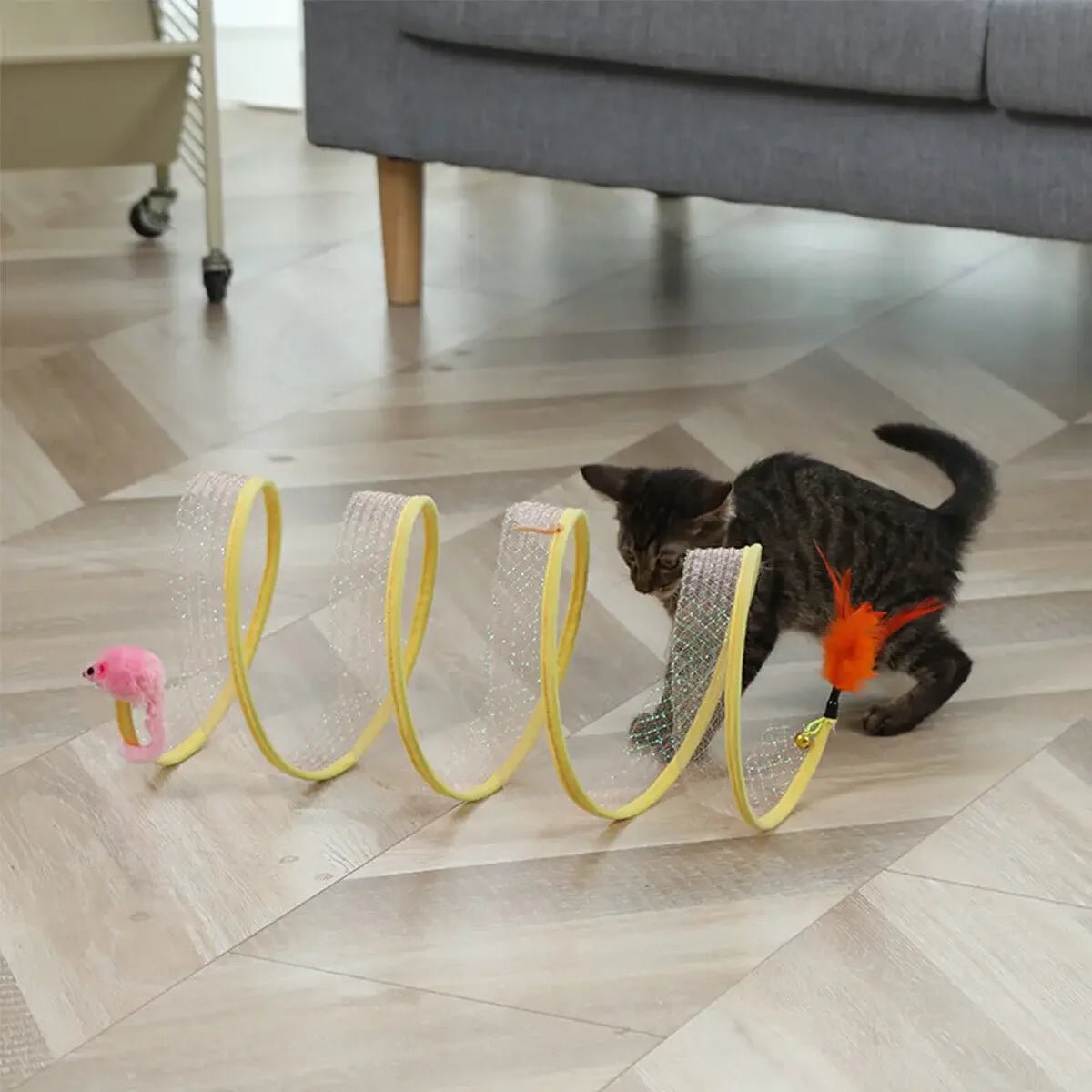 Self - play Cat Hunting Spiral Tunnel Toy - Zavonix