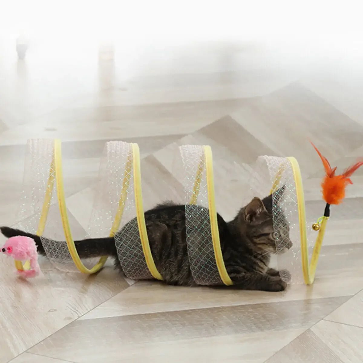 Self - play Cat Hunting Spiral Tunnel Toy - Zavonix