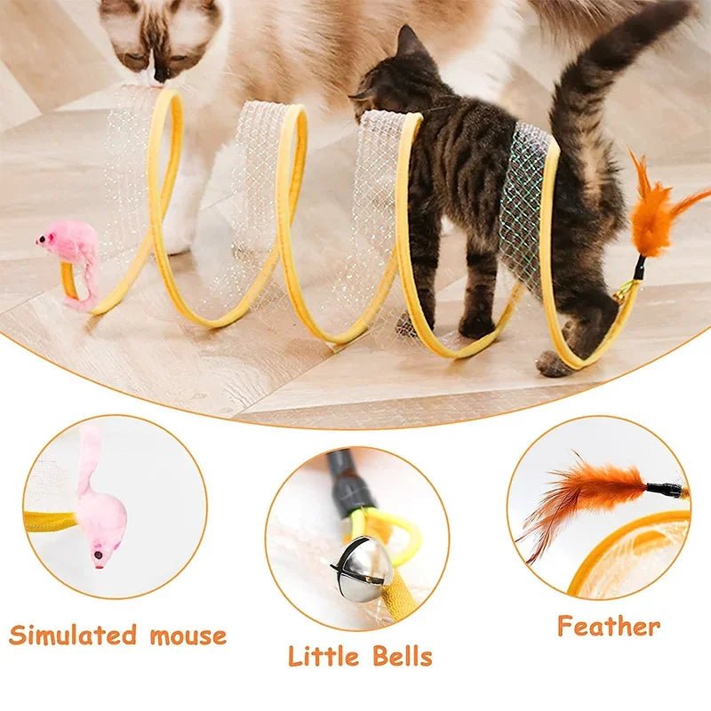 Self - play Cat Hunting Spiral Tunnel Toy - Zavonix