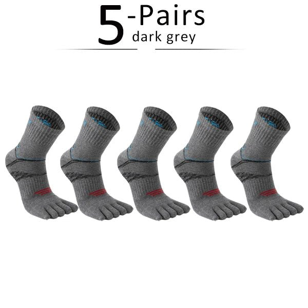 Toe Fit Performance Socks — Breathable Blister - Resistant Comfort (Dark Grey EU39 - 44) - | Zavonix