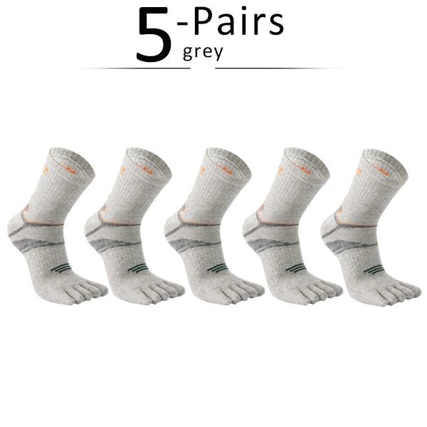 Toe Fit Performance Socks — Breathable Blister - Resistant Comfort (GRAY EU39 - 44) - | Zavonix