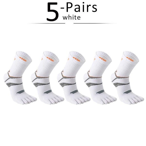 Toe Fit Performance Socks — Breathable Blister - Resistant Comfort (WHITE EU39 - 44) - | Zavonix