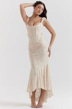 Seraphina Dress™ — Flawlessly Defined Waist, Timeless Elegance (Apricot S) - | Zavonix