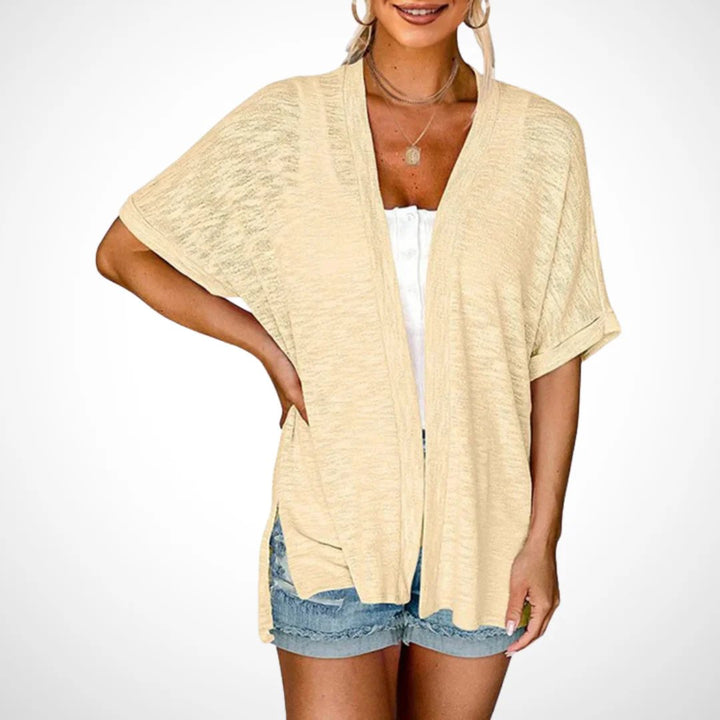 Serena Airy Short Sleeve Cardigan Product Image 02
