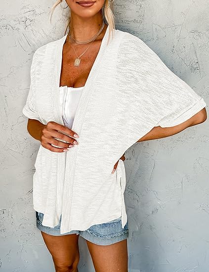 Serena Airy Short Sleeve Cardigan Product Image 04