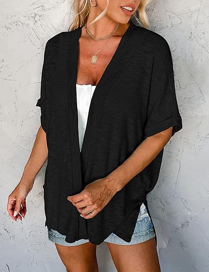 Serena Airy Short Sleeve Cardigan Product Image 06