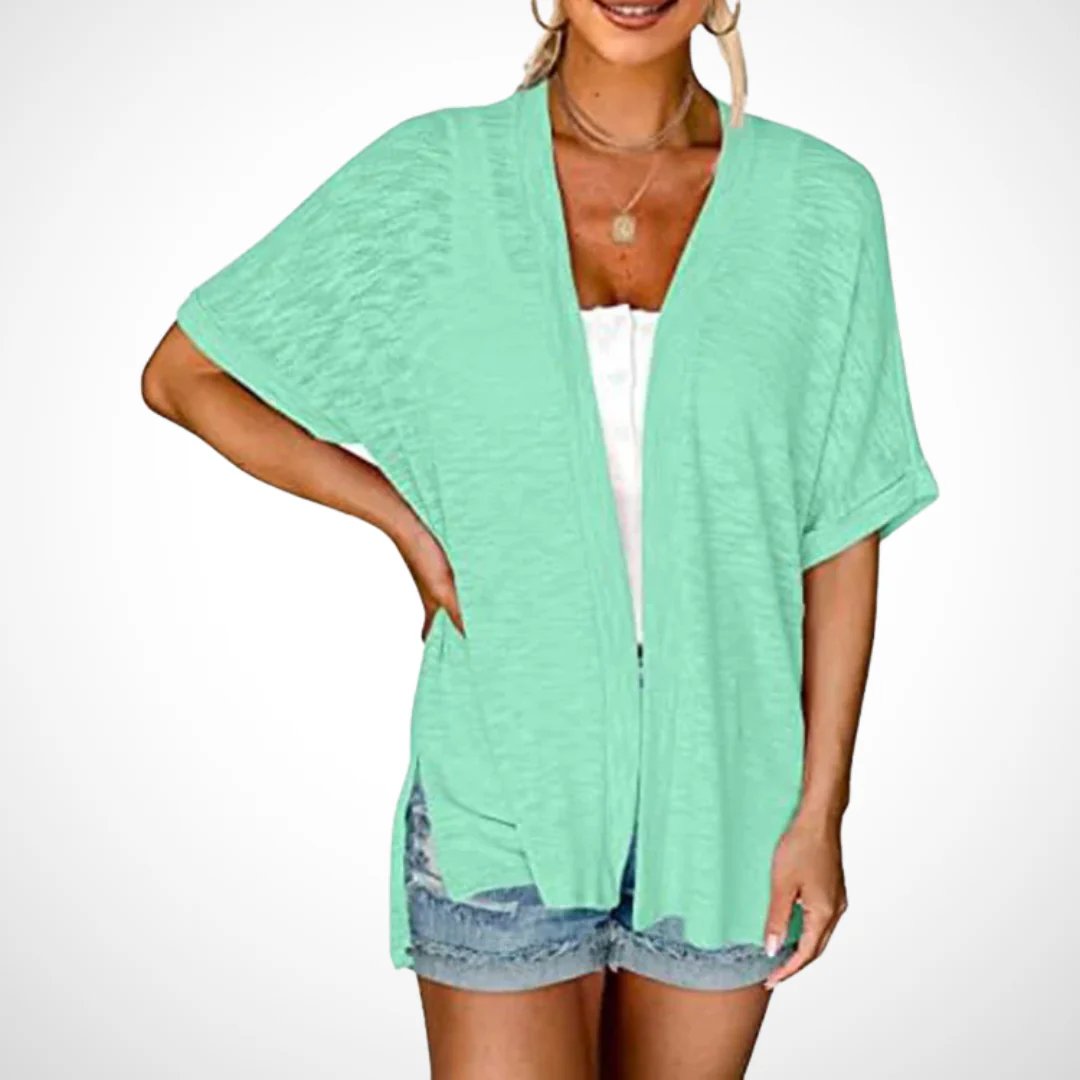 Serena Airy Short Sleeve Cardigan Product Image 07
