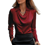 Serena Satin Top (Red XS) - | Zavonix