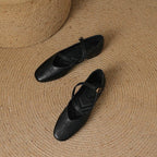 Serena Soft Leather Flats (Black US 5 / EU 35 - 36) - | Zavonix