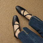 Serena Soft Leather Flats (Black US 5 / EU 35 - 36) - | Zavonix