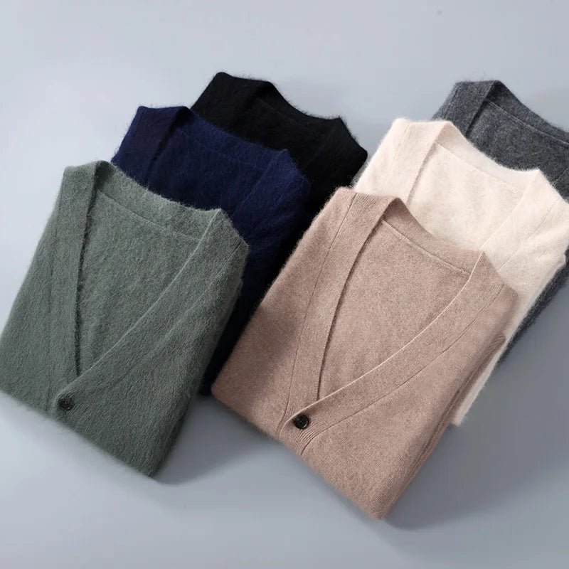 Serenity Cashmere Cardigan (Army Green S) - | Zavonix