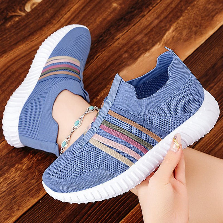 Serra Womens Breathable Knit Slip On Sneakers Product Image 04