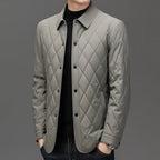 Severo — Quilted Lightweight Insulated Jacket with Snap Buttons (khaki S) - | Zavonix