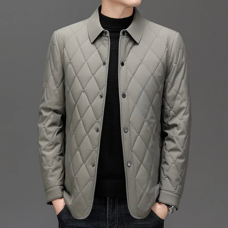 Severo — Quilted Lightweight Insulated Jacket with Snap Buttons (Blue S) - | Zavonix