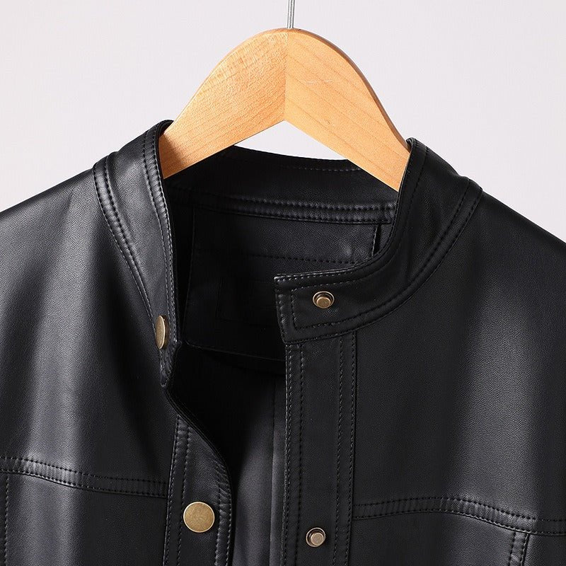SHARON LEATHER JACKET (Black XS) - | Zavonix