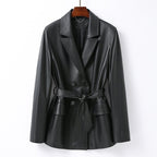 SHEEPSKIN LEATHER JACKET (Black XS) - | Zavonix