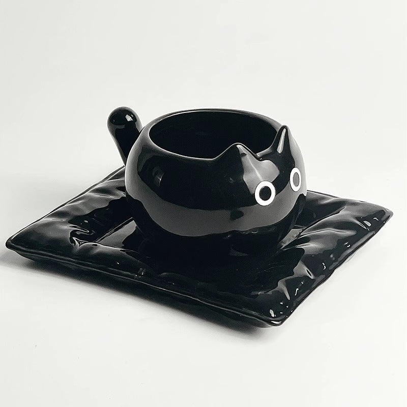 Siamese Cat Inspired Coffee Cup with Ear Handle – Premium Ceramic Drinkware 10