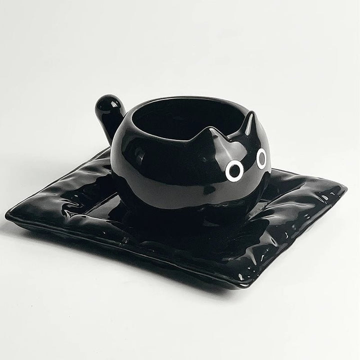 Siamese Cat Inspired Coffee Cup with Ear Handle – Premium Ceramic Drinkware 10
