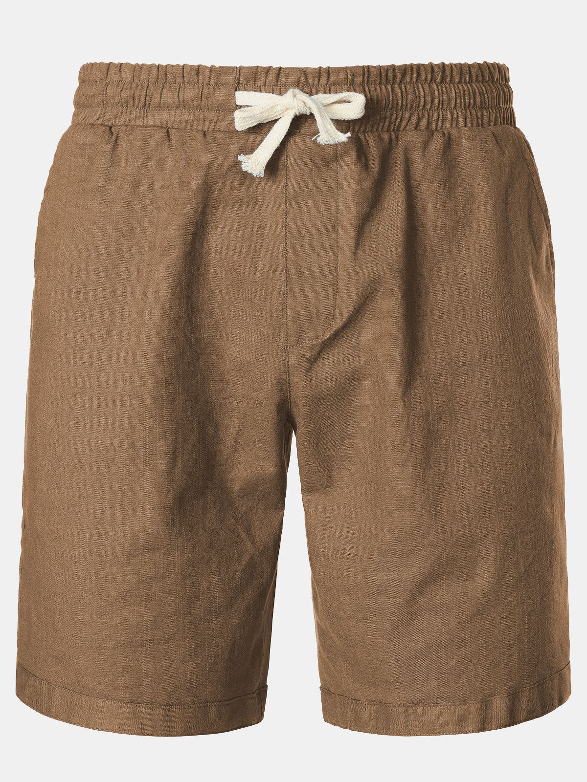 Sidra Breeze Shorts — Men's Lightweight Linen Cotton Casual Shorts (Brown S) - Shorts | Zavonix