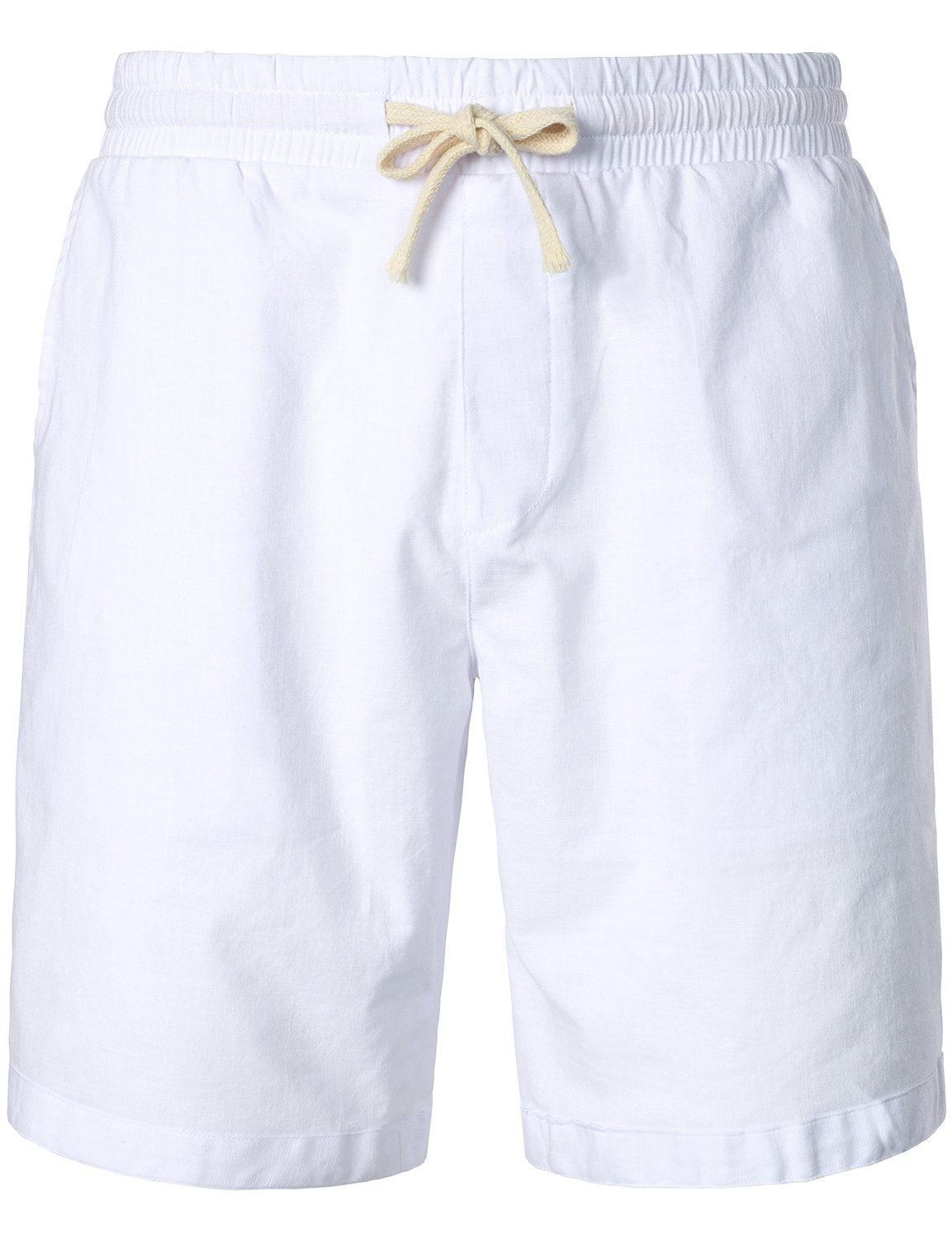 Sidra Breeze Shorts — Men's Lightweight Linen Cotton Casual Shorts (White S) - Shorts | Zavonix