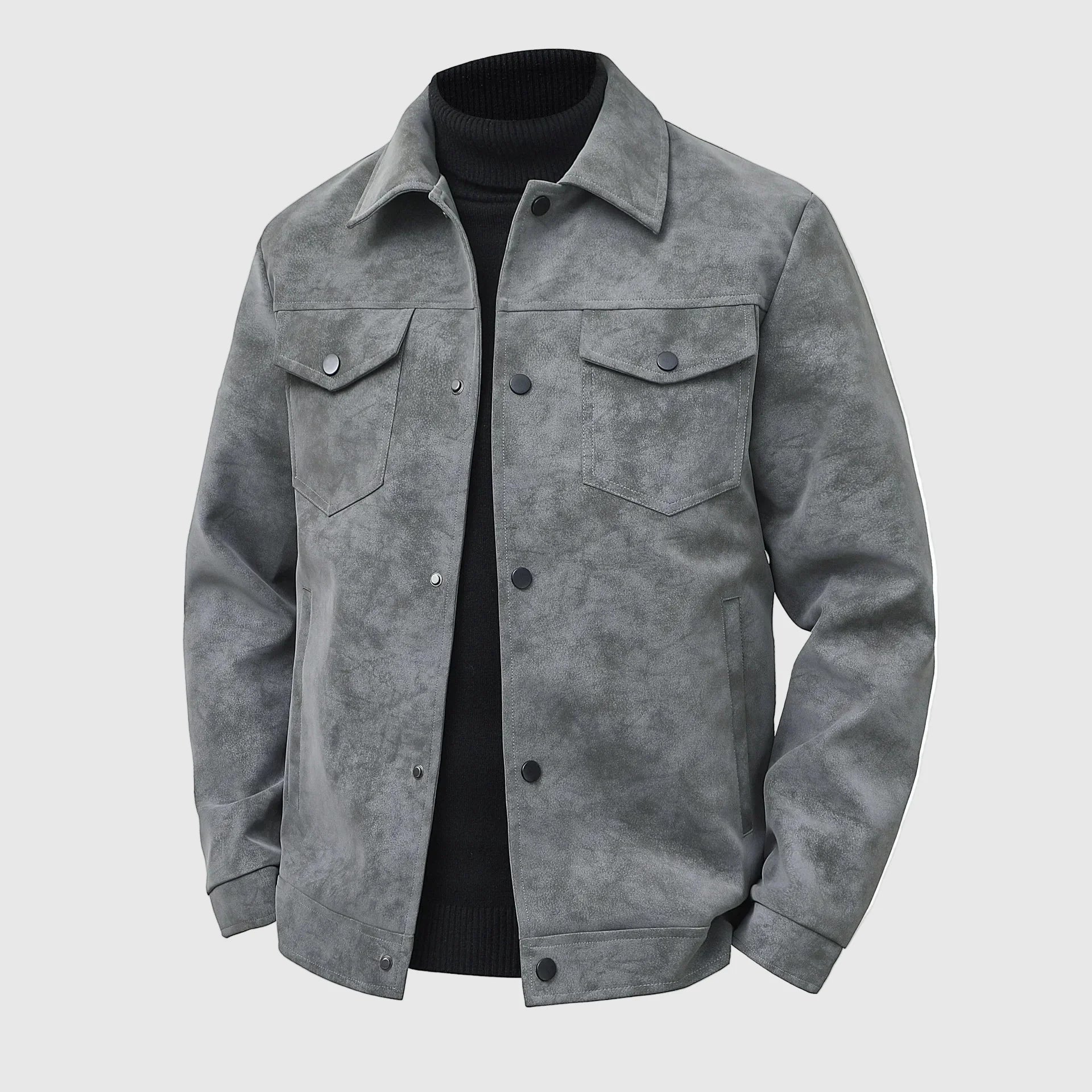 "The Stazra" Field Jacket (Black S) - Suede Jacket | Zavonix