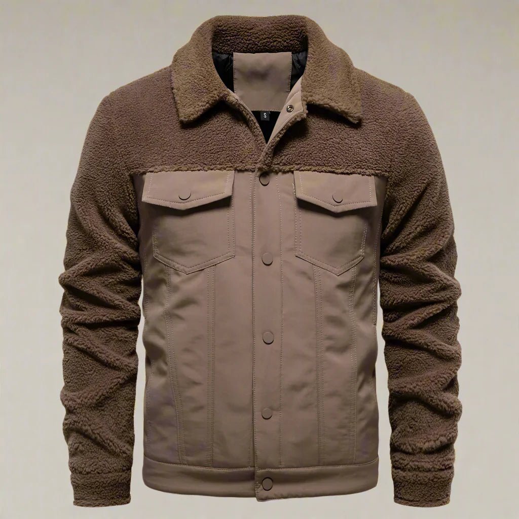 "Synthetic Sherpa Jacket" (Dark Blue S) - | Zavonix