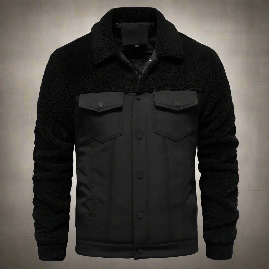 "Synthetic Sherpa Jacket" (Dark Blue S) - | Zavonix