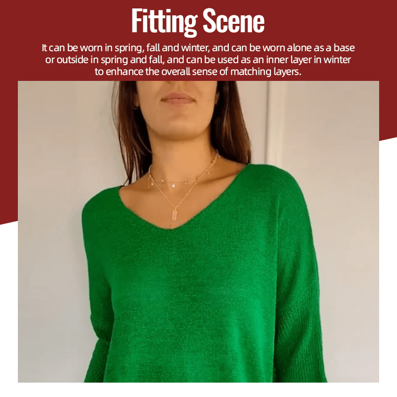 Sierra V Neck Knit Layering Blouse Product Image 05