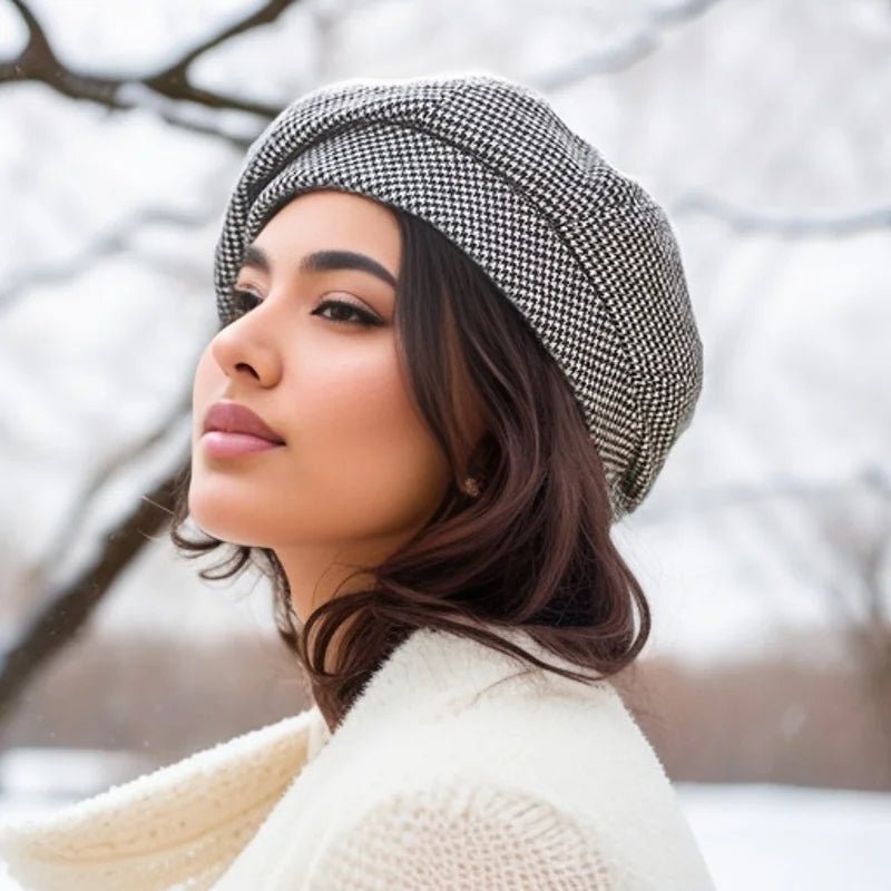 Star Rose Beret (Gray ) - | Zavonix