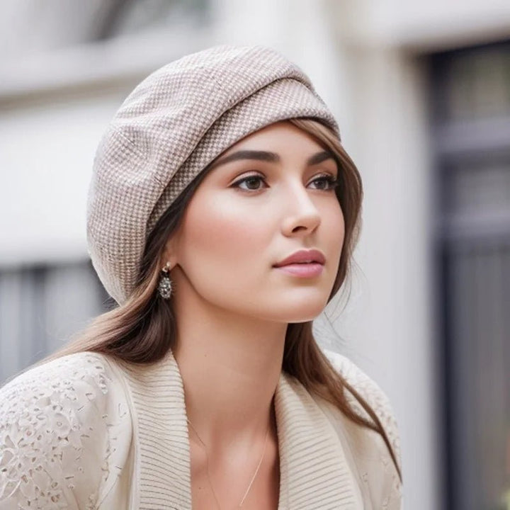 Star Rose Beret (Khaki ) - | Zavonix