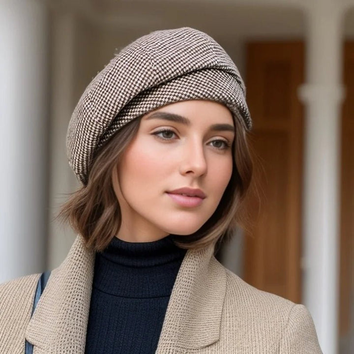 Star Rose Beret (Khaki ) - | Zavonix