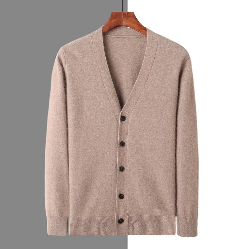 Serenity Cashmere Cardigan (Army Green S) - | Zavonix