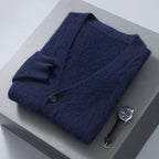 Serenity Cashmere Cardigan (Dark blue S) - | Zavonix