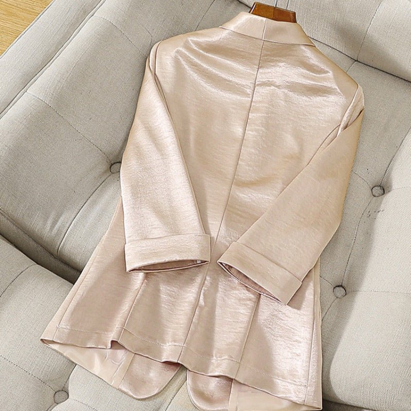SilkPower Blazer™ — Own Every Room with Unstoppable Confidence and Glow - Zavonix