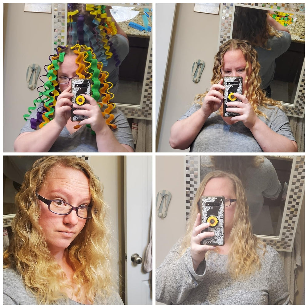 SilkSoft Curlers™ — Effortless, Heat - Free Curls That Boost Your Confidence Instantly (30cm/12 inch - 12 Pcs ) - | Zavonix