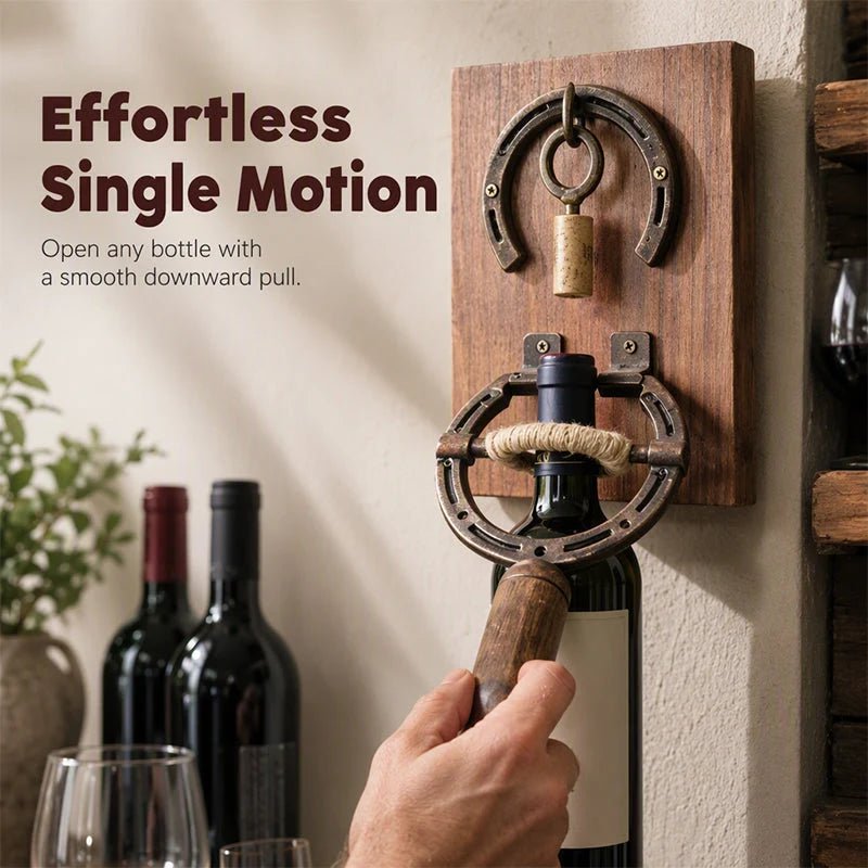 Silver Iron Wall Mounted Wine Opener Product Image 01