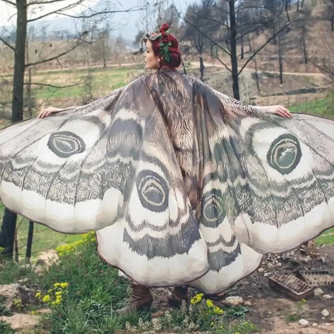 Silver Moth Wings Shawl – Elegance Stunning Cape ( ) - | Zavonix