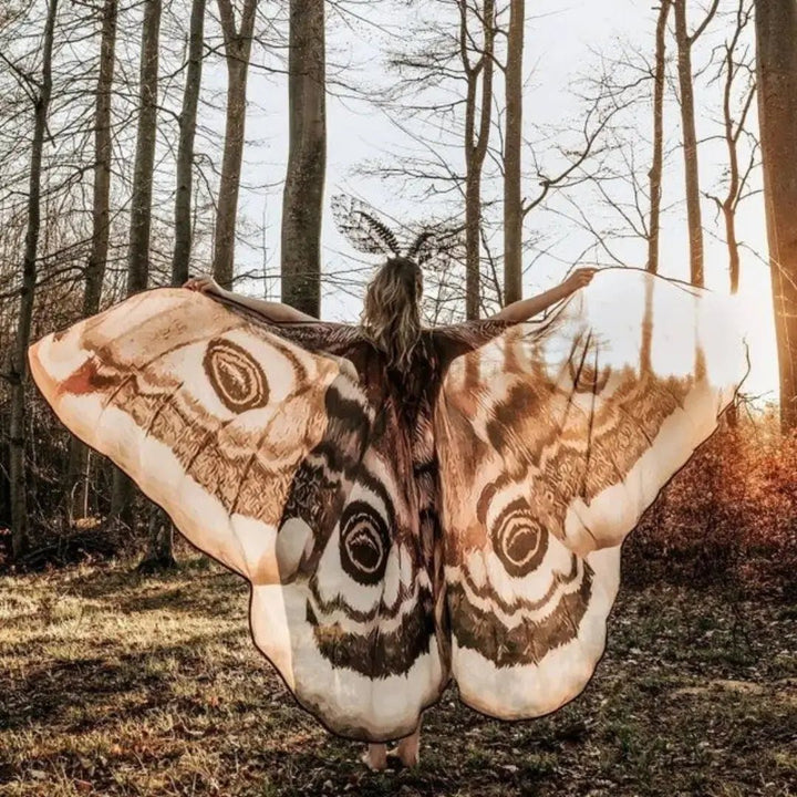 Silver Moth Wings Shawl – Elegance Stunning Cape ( ) - | Zavonix
