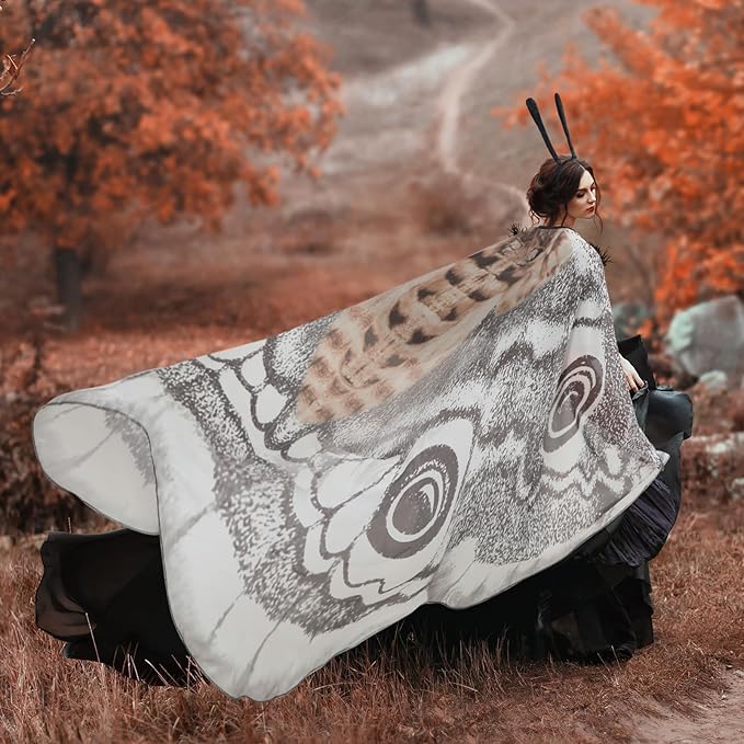 Silver Moth Wings Shawl – Elegance Stunning Cape ( ) - | Zavonix