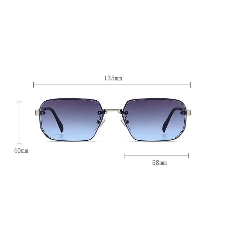 Skyline Rectangular Sunglasses (Gold ) - Sunglasses | Zavonix