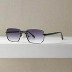 Skyline Rectangular Sunglasses (Gold ) - Sunglasses | Zavonix