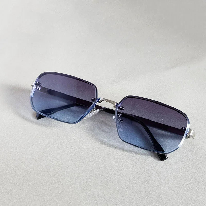 Skyline Rectangular Sunglasses (Gold ) - Sunglasses | Zavonix