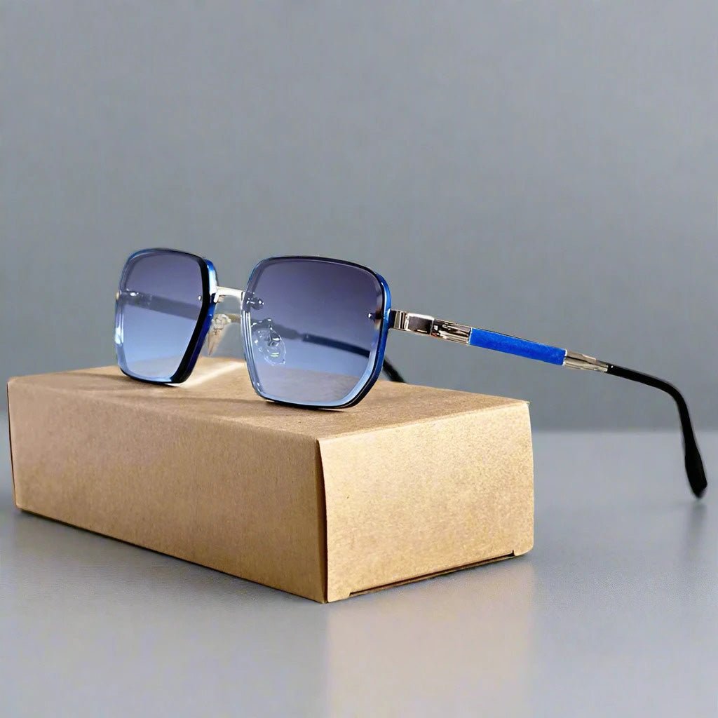 Skyline Rectangular Sunglasses (Green ) - Sunglasses | Zavonix