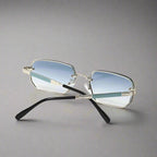 Skyline Rectangular Sunglasses (Gold ) - Sunglasses | Zavonix