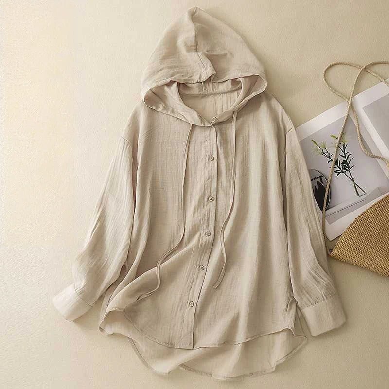 SkyVeil Linen™ — Feel Weightless Confidence Wrapped in Breathable Luxury (Beige XS) - | Zavonix