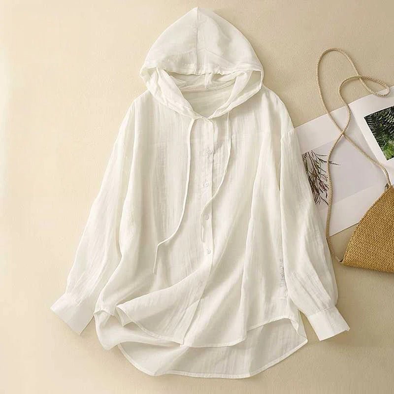 SkyVeil Linen™ — Feel Weightless Confidence Wrapped in Breathable Luxury (White XS) - | Zavonix