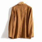 SkyWeave™ Linen Blazer — Command Every Room with Effortless Confidence and All - Day Comfort (Khaki XS) - | Zavonix