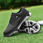 StridePro™ Leather Golf Shoes (Black 6) - | Zavonix