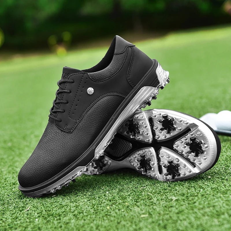 StridePro™ Leather Golf Shoes (Black 6) - | Zavonix